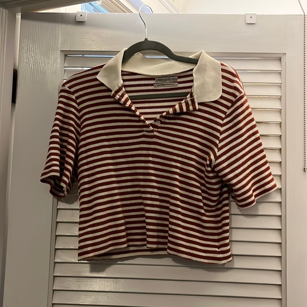 Rust Stripe Crop Top URBAN